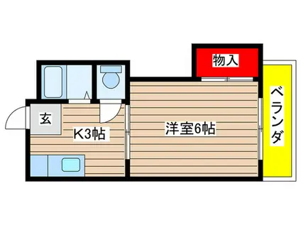 コーポIVY(1K/1階)の間取り写真