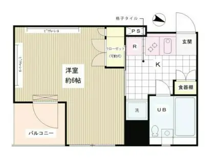 レオーネ三越前(1K/3階)の間取り写真