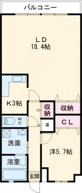 ハウステンボスヒルズIII(1LDK/7階)の間取り写真