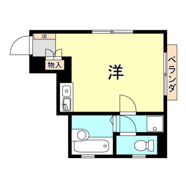 ニシオカマンション(ワンルーム/2階)の間取り写真