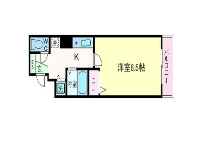 プレサンス梅田フロンティア(1K/7階)の間取り写真