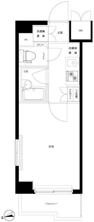 ルーブル北新宿 4階階 間取り