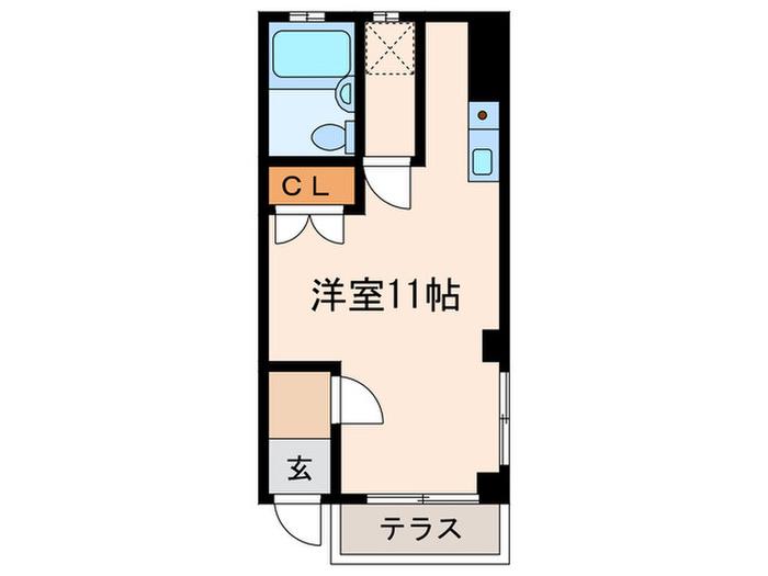 Y・Sビスタ(ワンルーム/1階)の間取り写真