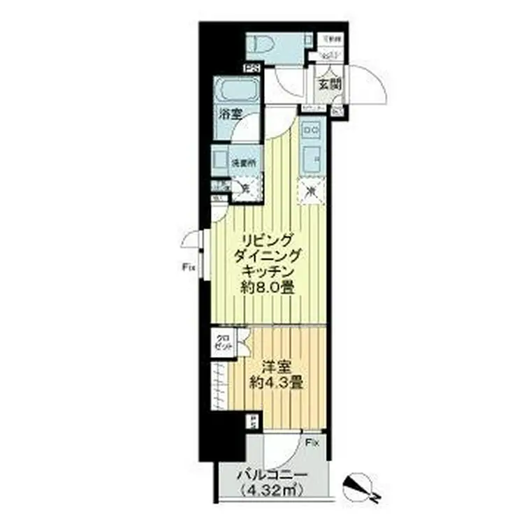 ルフォンリブレ駒込六義園 5階階 間取り