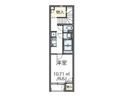 レオネクスト小関2(1K/2階)の間取り写真