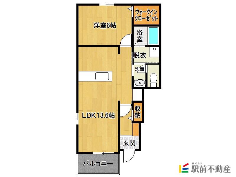 クレメント大和II(1LDK/1階)の間取り写真