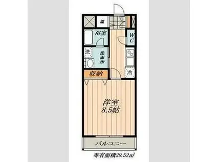 CASTLE HILLS 柳ケ瀬(1K/5階)の間取り写真