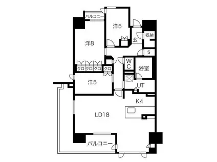 ローレルコート星ヶ丘元町(3LDK/3階)の間取り写真