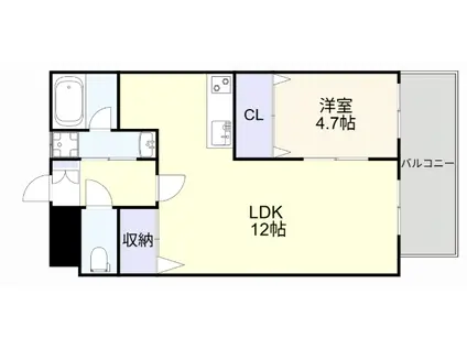 サンクス光(1LDK/3階)の間取り写真