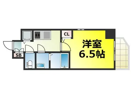 エスリード難波セントラル(1K/7階)の間取り写真