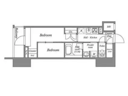 ACP RESIDENCE 亀戸(2K/4階)の間取り写真