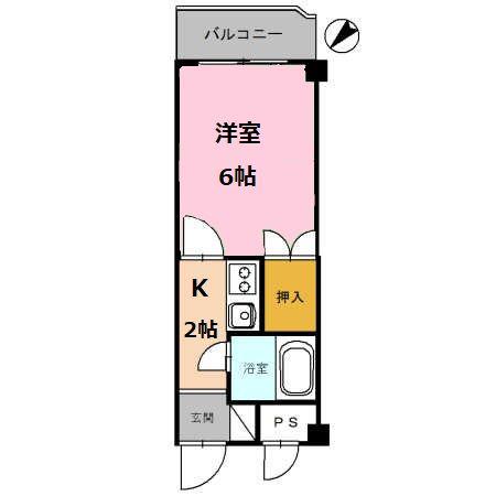 コーポ朝倉(1K/1階)の間取り写真