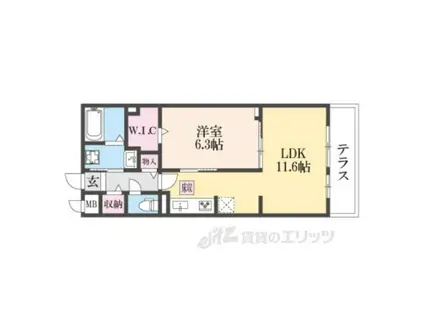 ノルドフィウ―メ(1LDK/1階)の間取り写真