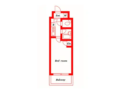 カメリアスチューデントコート(1K/2階)の間取り写真