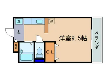 リカレント草津(ワンルーム/3階)の間取り写真