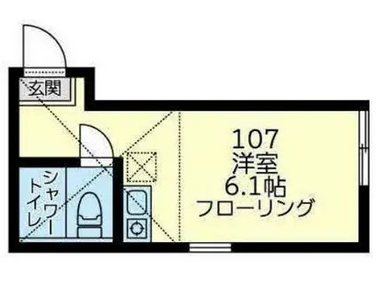 HAWK FIVE(ワンルーム/1階)の間取り写真