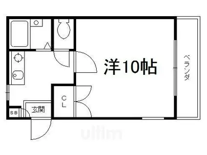 サンライズA(1K/3階)の間取り写真