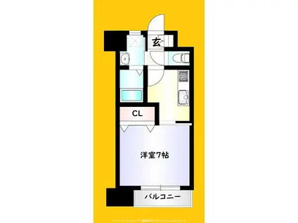 フォルトナ(1K/5階)の間取り写真