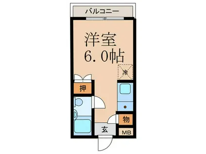 D`S COURT(ワンルーム/2階)の間取り写真