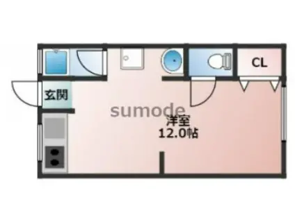 庄ハイツ(1LDK/2階)の間取り写真