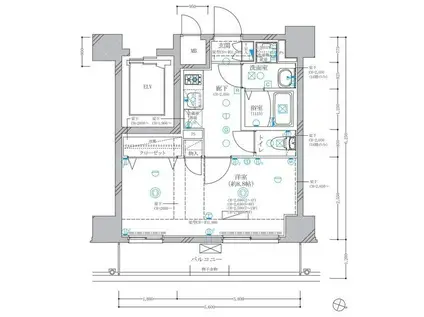 ディアレイシャス東別院IV(1K/11階)の間取り写真