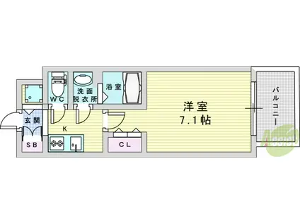 S-RESIDENCE大和田ALINE(1K/5階)の間取り写真