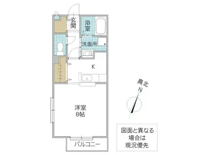 コートメルベーユA(1K/1階)の間取り写真