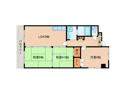 パークサイドアベニュー(3LDK/2階)の間取り写真