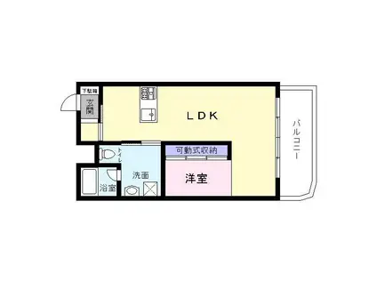RZ VILLAGE S棟(1LDK/2階)の間取り写真