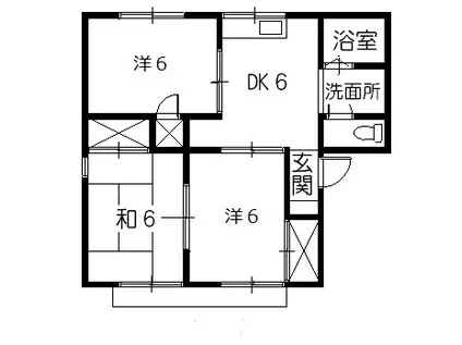セジュール山下(3DK/2階)の間取り写真