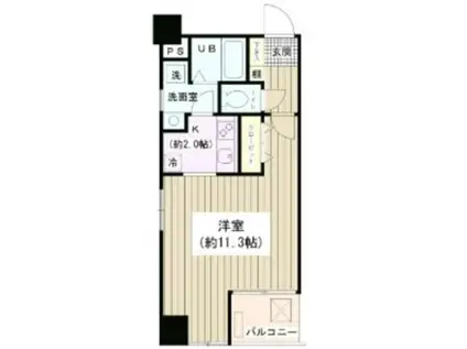 グラン ジャード(1K/2階)の間取り写真