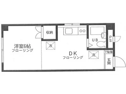 カセータ・コヤマ(1DK/2階)の間取り写真