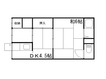 あすかハイム(1DK/1階)の間取り写真