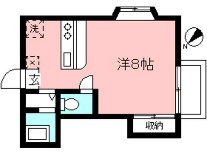 メゾンド ロミ(ワンルーム/2階)の間取り写真