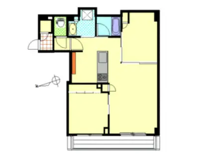 アトラスタワー五反田(2LDK/25階)の間取り写真