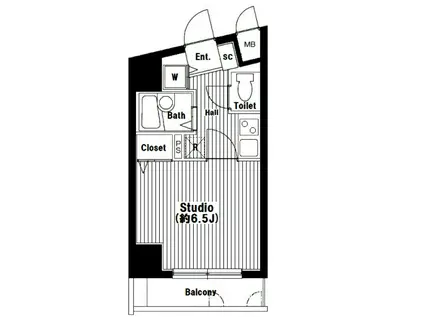 グランドガーラ渋谷(1K/6階)の間取り写真