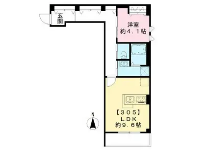 スカイガーデン上石神井(1LDK/3階)の間取り写真