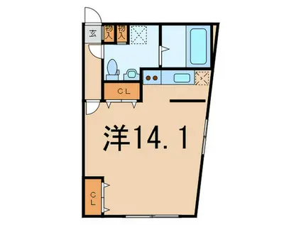 ZESTY駒澤大学II(ワンルーム/2階)の間取り写真