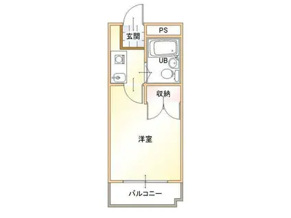 サンフラットL(1K/3階)の間取り写真