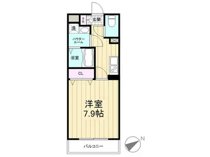 AZEST志村三丁目III(1K/1階)の間取り写真