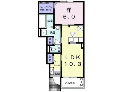 サンライトIII(1LDK/1階)の間取り写真