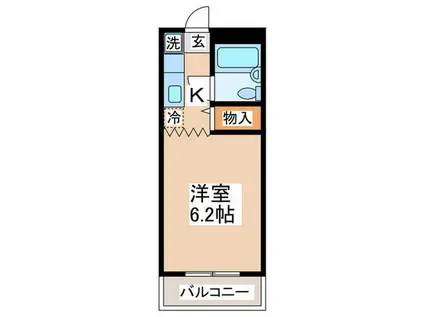 ハイツエスポワールII(1K/3階)の間取り写真