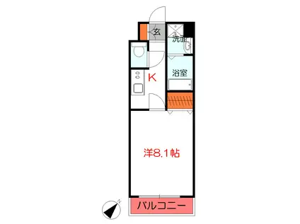 アールズコート(1K/3階)の間取り写真