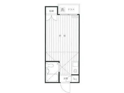 ナカノシオン駒沢(ワンルーム/1階)の間取り写真