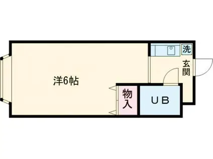 ジョイフル草津(1K/2階)の間取り写真
