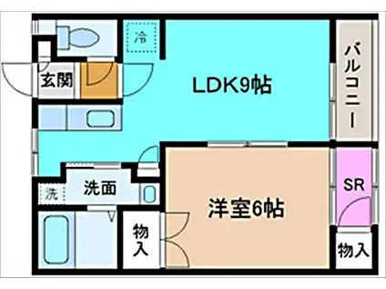 ミエールドルチェ(1LDK/2階)の間取り写真