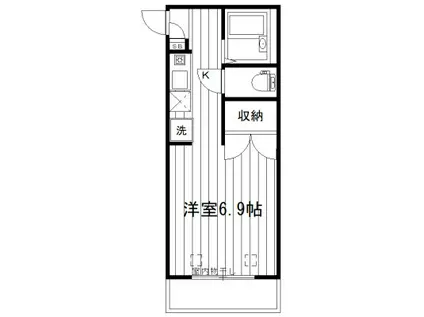 メゾンアイエム(1K/2階)の間取り写真