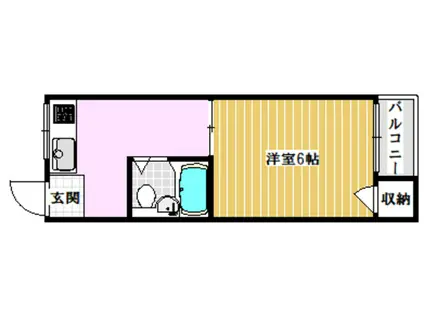柳原第一パールマンション(1K/2階)の間取り写真