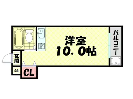 司ハイツ(ワンルーム/5階)の間取り写真