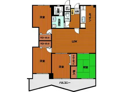 ロワールマンションやよい坂(4LDK/8階)の間取り写真